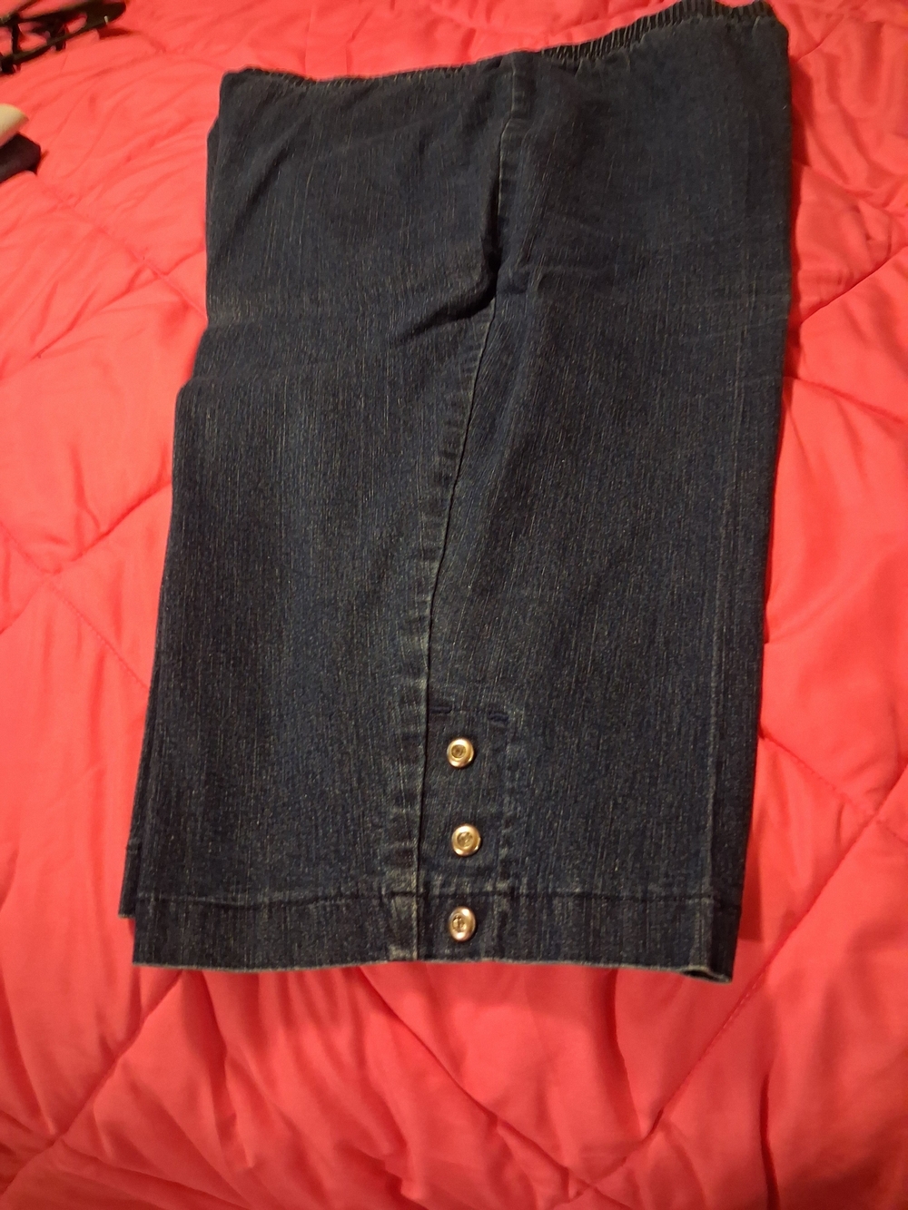 Dark Blue Women's Denim Skirt with Button Detail